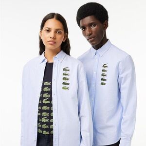 Lacoste Unisex Croc Badge Stripe Shirt (M)